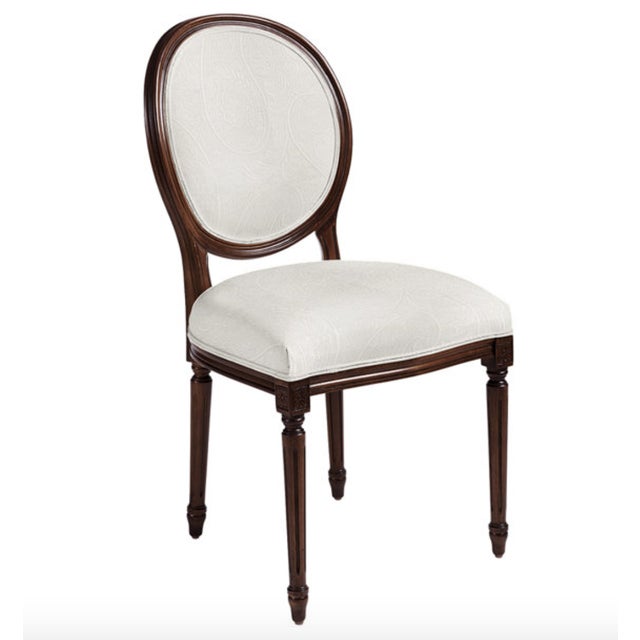 Ethan Allen Louis XIV Goodwin Dining Table With Ballard White Matelasse