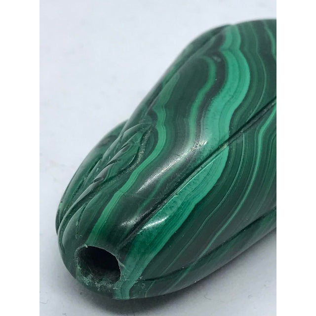 Vintage Malachite Gourd Shape Snuff Bottle For Sale - Image 12 of 12