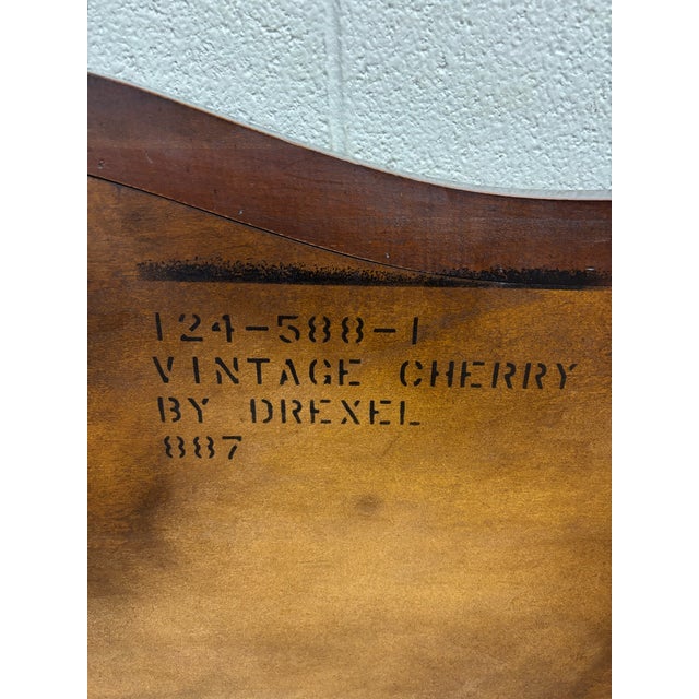 Vintage Drexel Heritage Queen Size Traditional Style Low Poster Pediment Bed For Sale - Image 10 of 10