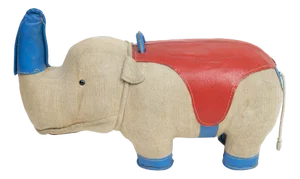 Vintage Rhino Therapeutic Toy by Renate Müller for H. Josef Leven, Sonneberg, 1960s