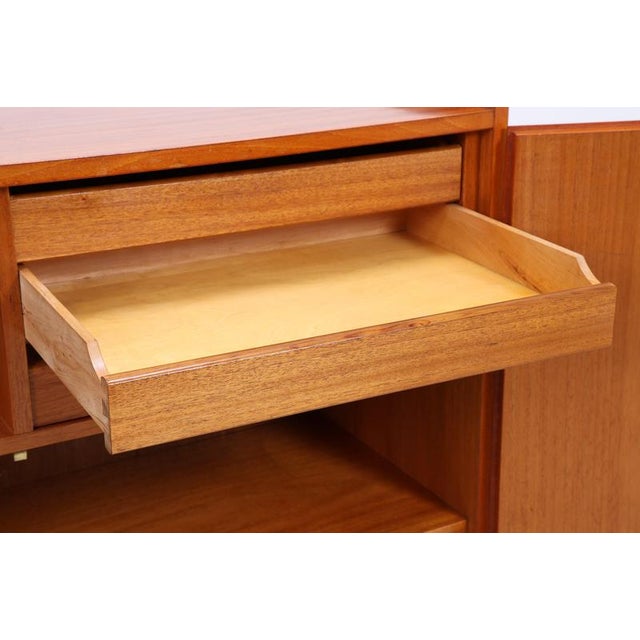 Maroon Vintage Mahogany Linen Cupboard For Sale - Image 8 of 15