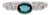 Indicolite Tourmaline Ring With Natural Diamond Accents: Solid 14k Gold, Size 6.75 For Sale