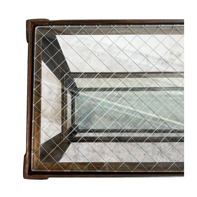 Industrial Iron & Glass Narrow Shelf / Console Table For Sale In Los Angeles - Image 6 of 7