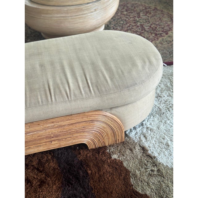 1970s Sculptural Reed Scroll Arm Chaise Lounge For Sale - Image 10 of 10