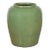 Vintage Oversized Chinese Celadon Glazed Water Vessel with Tapering Lines For Sale