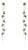 3.25ct Emerald Double Chain Long Dangle Earrings in 14k Solid Gold- A Pair For Sale
