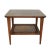 Lane Furniture Mid Century side table with caned bottom shelf and Formica top. Makers stamp on bottom. A few small breaks...