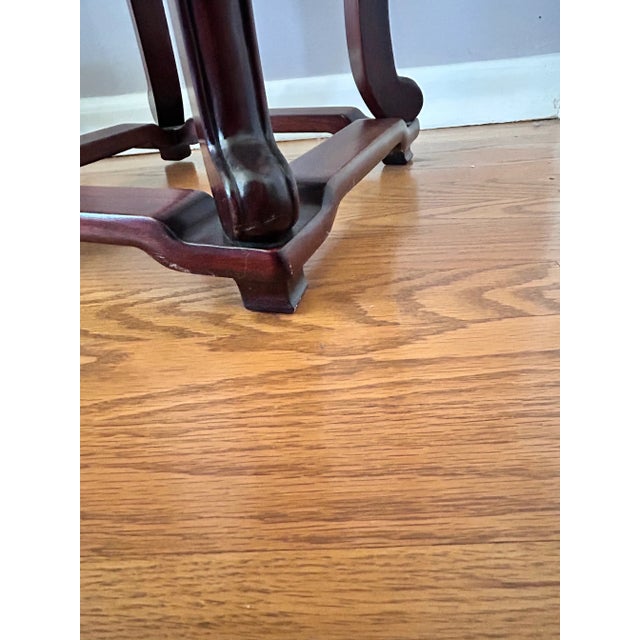Auburn 1970s Chinese Hand Carved Rosewood Plant Stand Side Table For Sale - Image 8 of 10