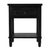 Flagstaff 20 in. W Rectangular Cane and Wood 1 Drawer Nightstand with Lower Open Shelf, Washed Black For Sale In Chicago - Image 6 of 11