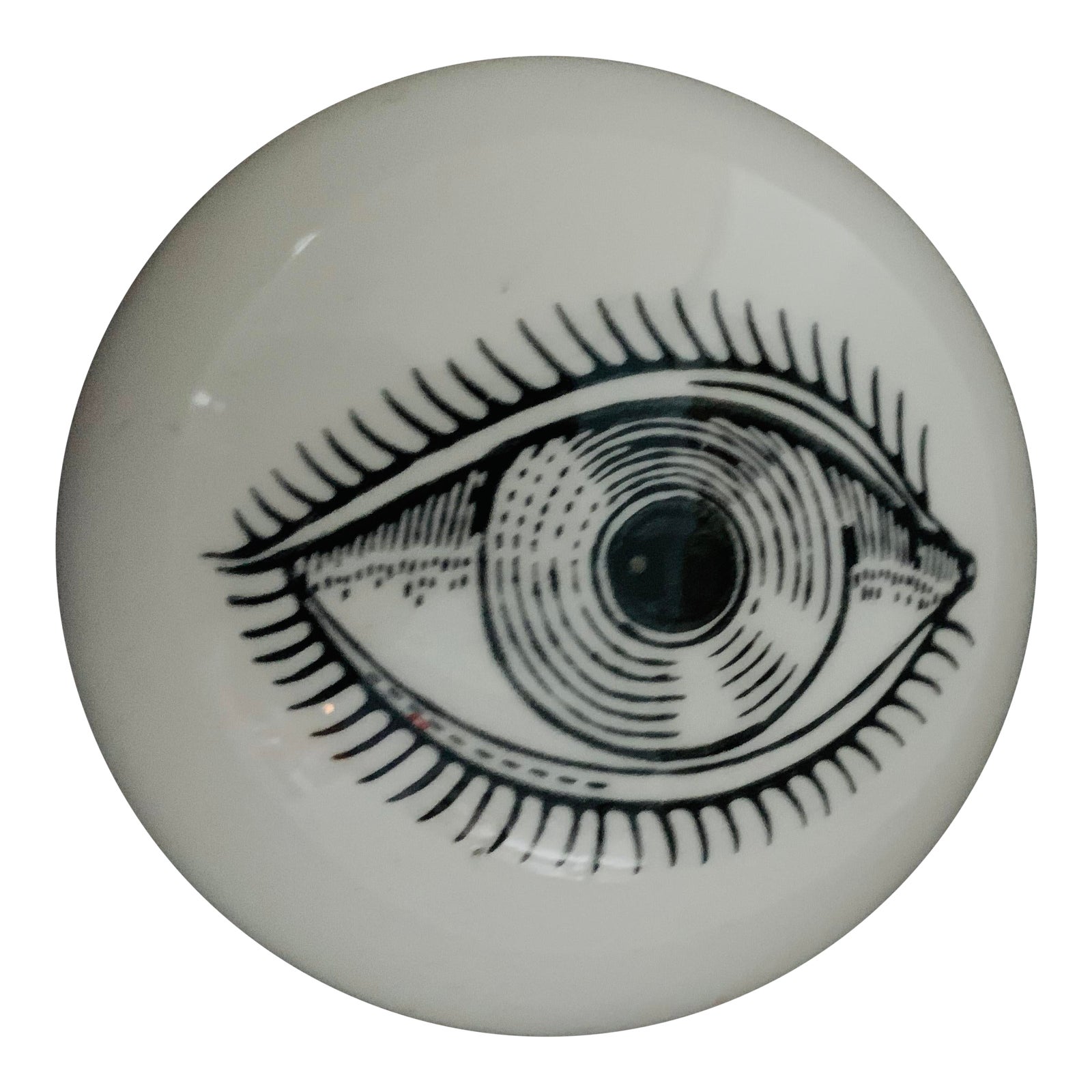 1960s Piero Fornasetti Surrealist Ceramic Eye Eyeball Paperweight