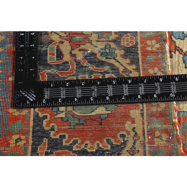 Textile Late 19th Century Persian Mohtasham Kashan Rug - 06'09 X 10'02 For Sale - Image 7 of 10