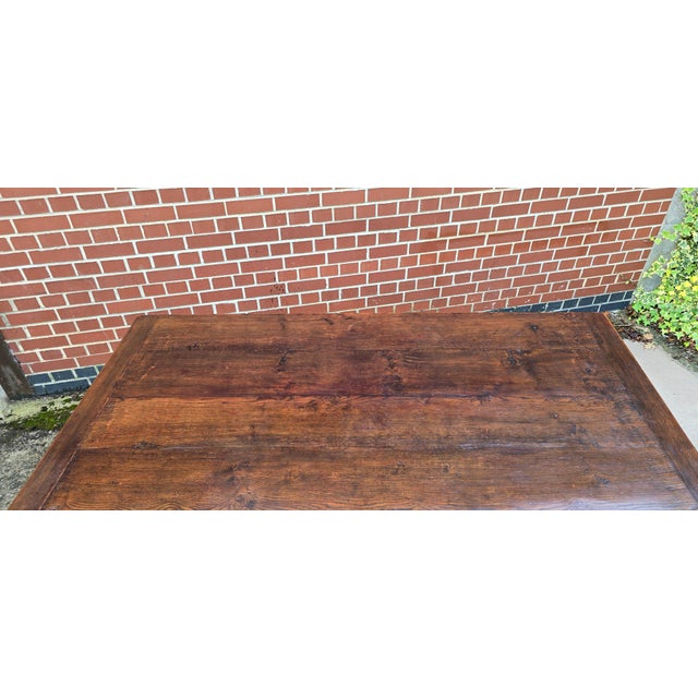 Elizabethan Oak Refrectory Farmhouse Dining Table, 1910 For Sale - Image 9 of 18