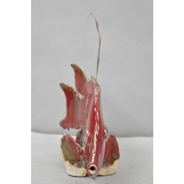 Mid 20th Century Vintage Mid Century Modern Ceramic Pottery Red Fish by Harry Guthrie Phillips For Sale - Image 5 of 14