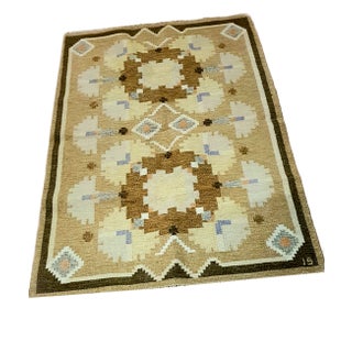 Swedish Rölakan Carpet by Ingegerd Silow, 1950s For Sale