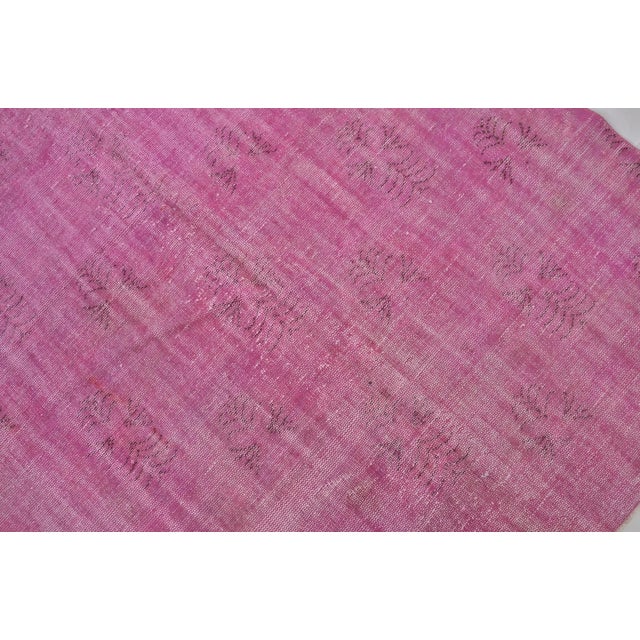Oushak Turkish Purple Rug For Sale - Image 9 of 9