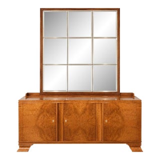 Large 1920s Walnut Buffet For Sale