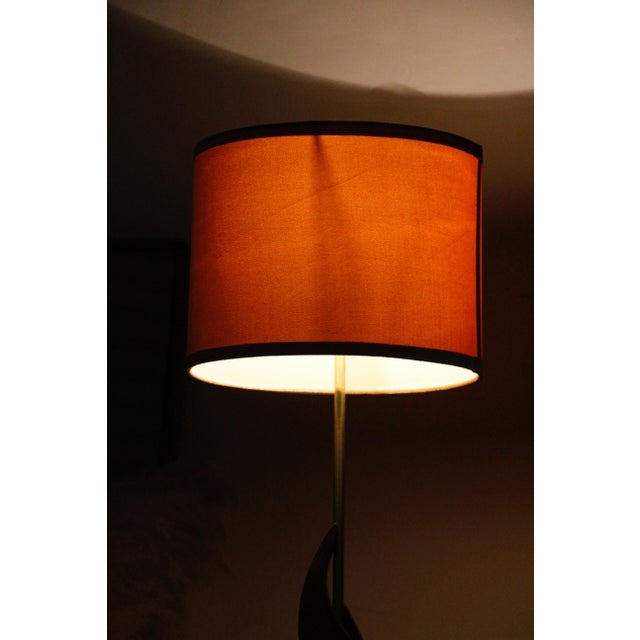 Vintage Scandinavian Teak, Bakelite and Brass Floor Lamp, 1960s For Sale - Image 9 of 16