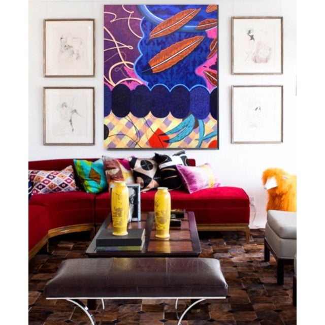 Contemporary "When Doves Cry" Contemporary Original Abstract Acrylic Painting by Albert Leon Sultan For Sale - Image 3 of 10