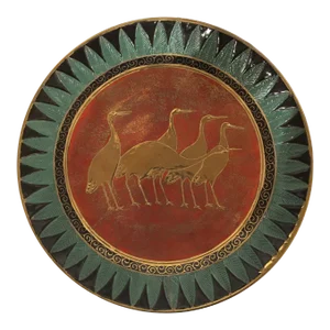 Vintage Egyptian Revival Ceramic Plate