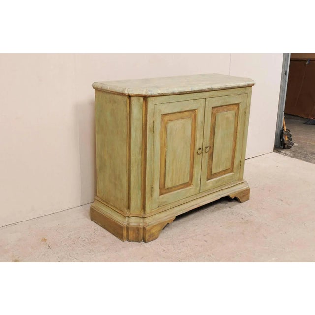 Mid 20th Century Vintage Italian Style Two-Door Painted Wood Buffet For Sale - Image 5 of 10