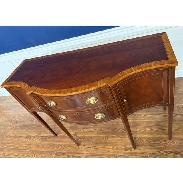 56” Hepplewhite Sideboard by Leighton Hall - Showroom Sample For Sale - Image 9 of 13