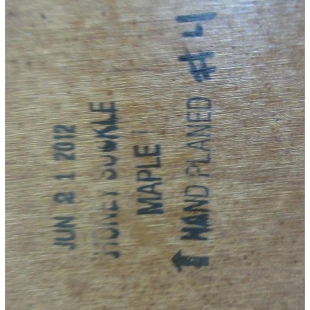 1990s Charleston Forge Hearthstone Wrought Iron Dinette Center Table Honey Suckle Maple For Sale - Image 9 of 9