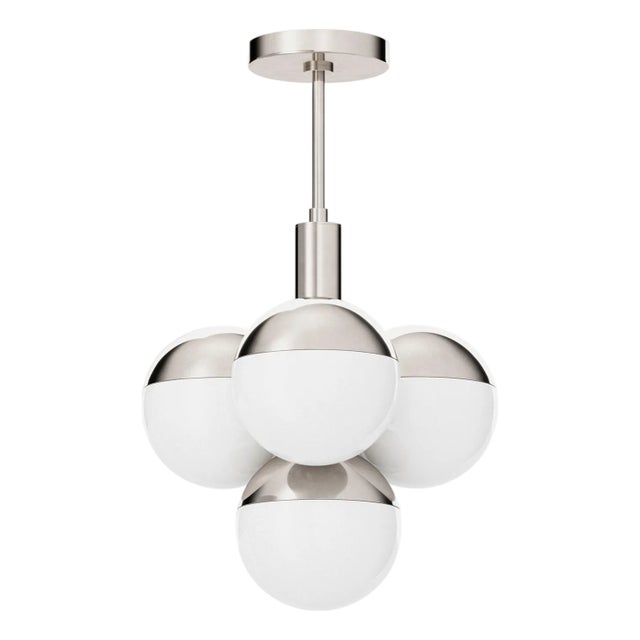 Regina Andrew Oliver Orb Pendant, Polished Nickel For Sale