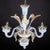 Baby Blue Vintage La Murrina Ca’ Rezzonico–Style Gold‑Infused Opaline Murano Chandelier For Sale - Image 8 of 18