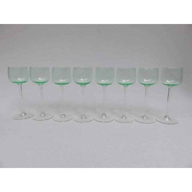 Antique Art Nouveau Wine Glasses, Set of 8 For Sale - Image 3 of 10