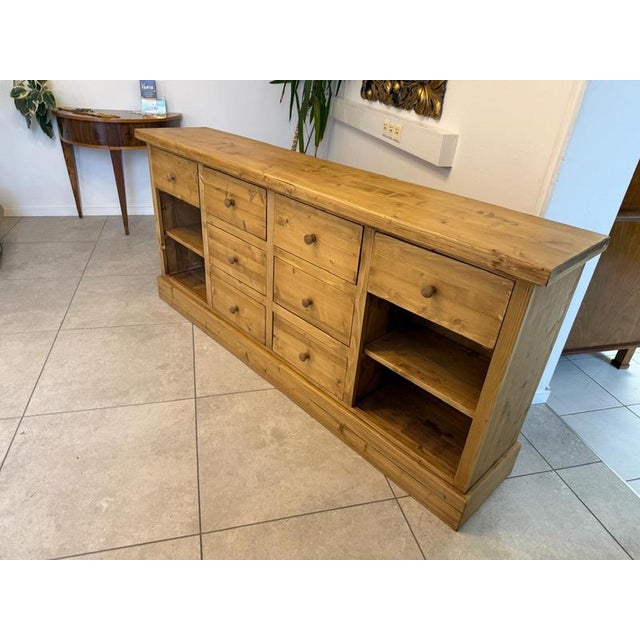 Antique Chest of 8 Drawers in Softwood For Sale - Image 6 of 14