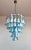 Italian Murano Style Chandelier, 52 Blue Glass Petals in 5 Levels For Sale