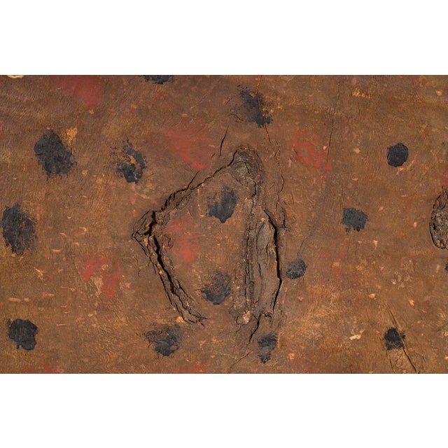Early 20th Century African Carved and Painted Bird Shield Sculpture For Sale In Dallas - Image 6 of 6