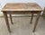 Beautiful and authentic antique desk in solid wood and solid oak with one drawer, showing various signs of wear. Peg-on...
