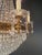 Brass Antique Empire Style Brass Crystal Chandelier Neoclassical European Basket For Sale - Image 8 of 11