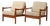 Danish Lounge Chairs with Beige Cushions, 1950s, Set of 2 For Sale