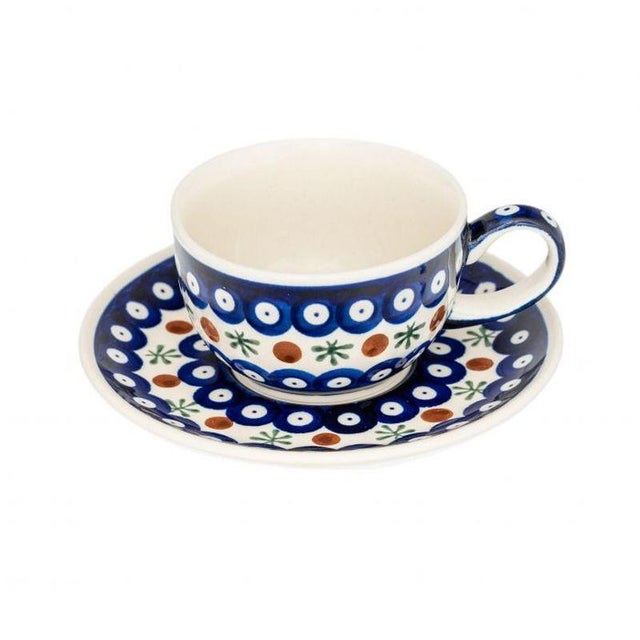 This ceramic cup with a saucer (set of 4 cups + 4 saurcers), featuring a 0.2-liter capacity, is perfect for enjoying...