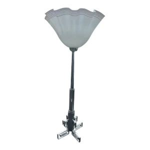 Vintage 1950s Art Deco Chrome Floor Lamp