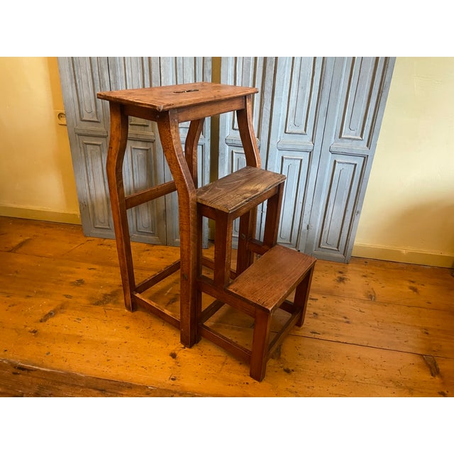 Antique French Library Step Ladder, 1890s For Sale - Image 16 of 16