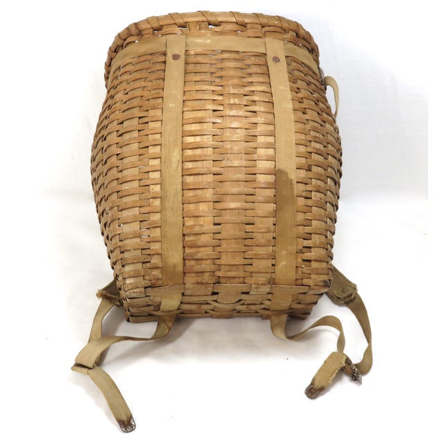 1930s Rustic Childs Size Maine Backpack Basket Chairish