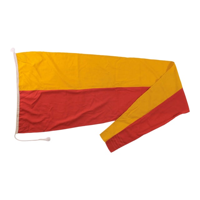 Large Vintage Nautical Signal Flag Number 7 For Sale