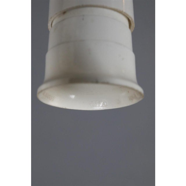 Large Opal Glass Hanging Lamps from Lyfa, 1960s, Set of 2 For Sale - Image 6 of 13