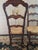 2 Vintage French Provincial Ladder Back Walnut Rush Seat Chairs For Sale - Image 9 of 13