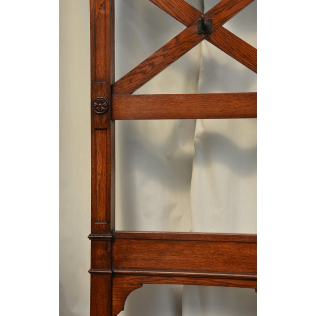 English Victorian Gothic Coat Stand in Oak, 1860 For Sale - Image 15 of 18