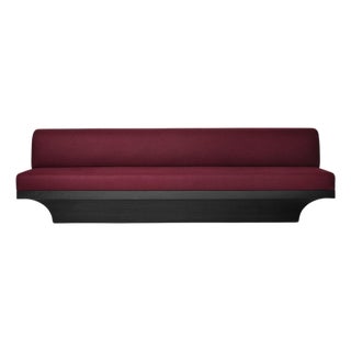 Acer 180 Sofa in European Oak and Burgundy Wool by Mokko Amsterdam For Sale