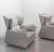 Viola D'Amore Lounge Chairs with Ottoman in Grey Leather by Piero De Martini for Cassini, Italy, 1977, Set of 3 For Sale - Image 10 of 12