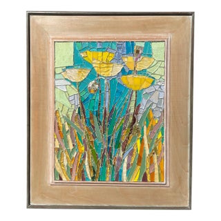 Mosaic Glass Wall Art "The Blooming" Circa 1962 For Sale