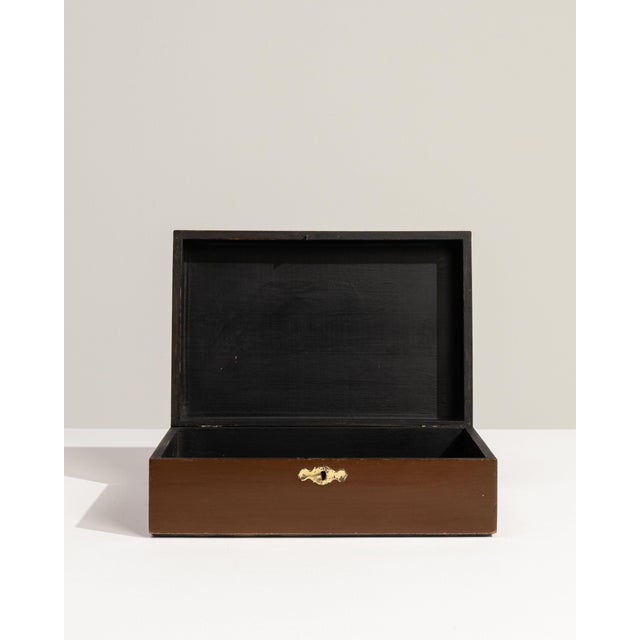 Early 20th Century Early 20th Century China Brown Wood Box For Sale - Image 5 of 18