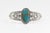 Silver Vintage Southwestern Sterling Silver Turquoise Cuff Bracelet For Sale - Image 8 of 11