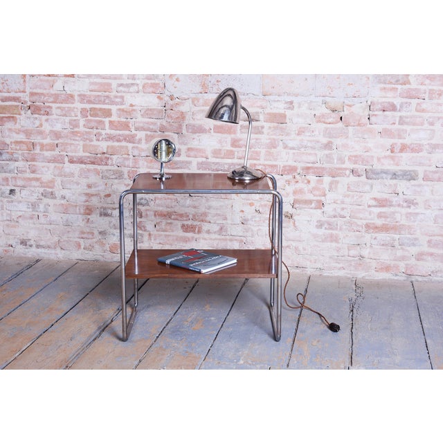 Bauhaus Side Table in Walnut by Hynek Gottwald For Sale - Image 6 of 12