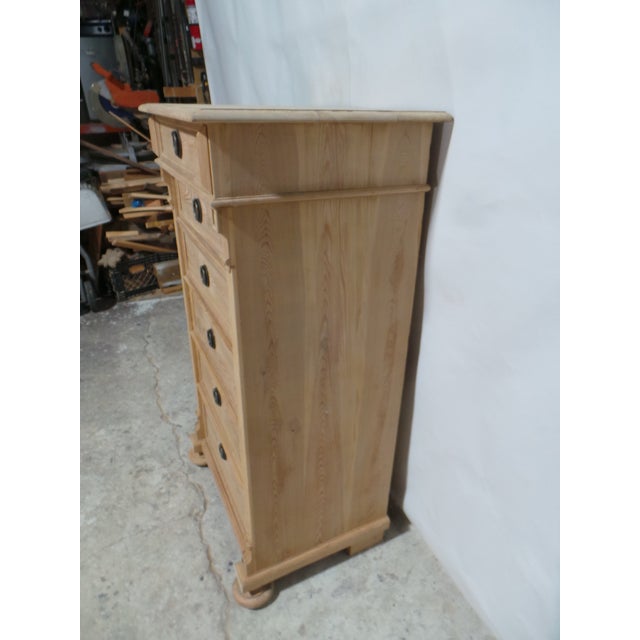Contemporary Swedish Natural Finish 6 Drawer Chest of Drawers For Sale - Image 3 of 8